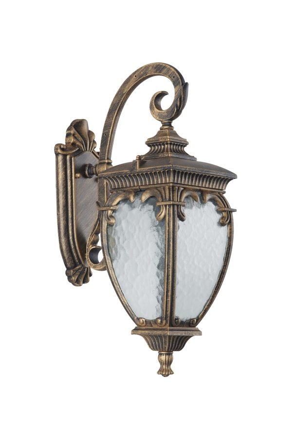 Maytoni Fleur spoljašnja zidna lampa crna sa zlatom 60W