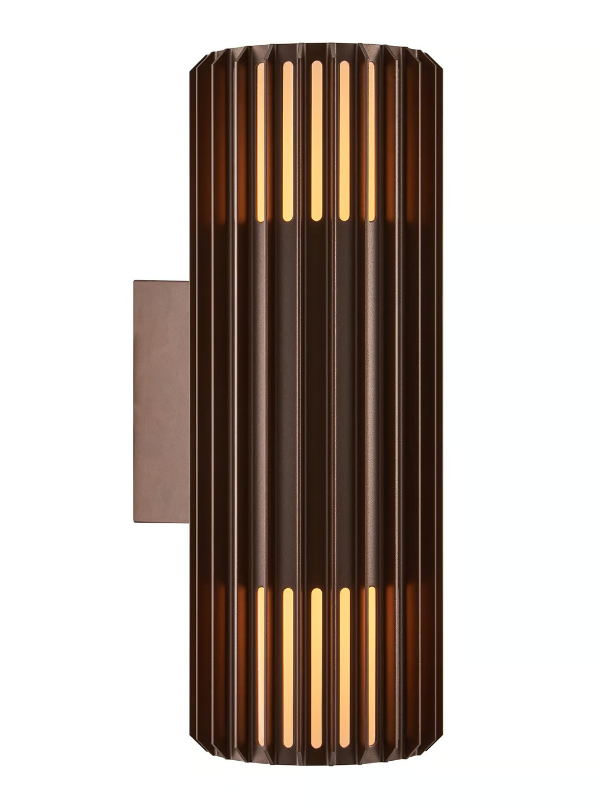 Nordlux Aludra Double spoljašnja zidna lampa smeđe metalik