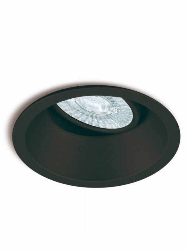 Mantra Comfort GU10 Ugradna lampa crna 1xGU10 12W Ø 9.6cm