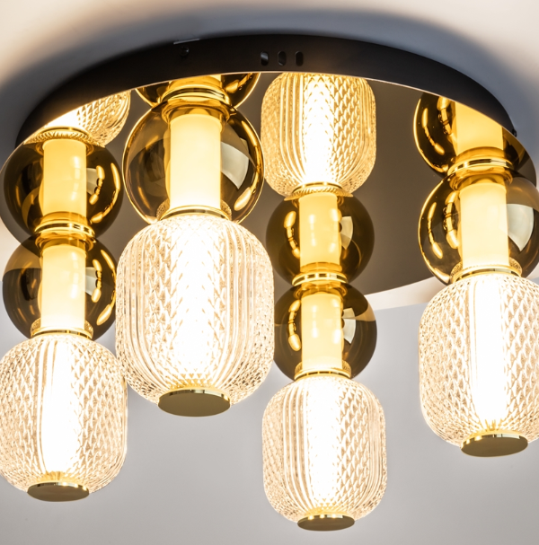 Maytoni Drop unutrašnja plafonska lampa zlatna 3000K 60W