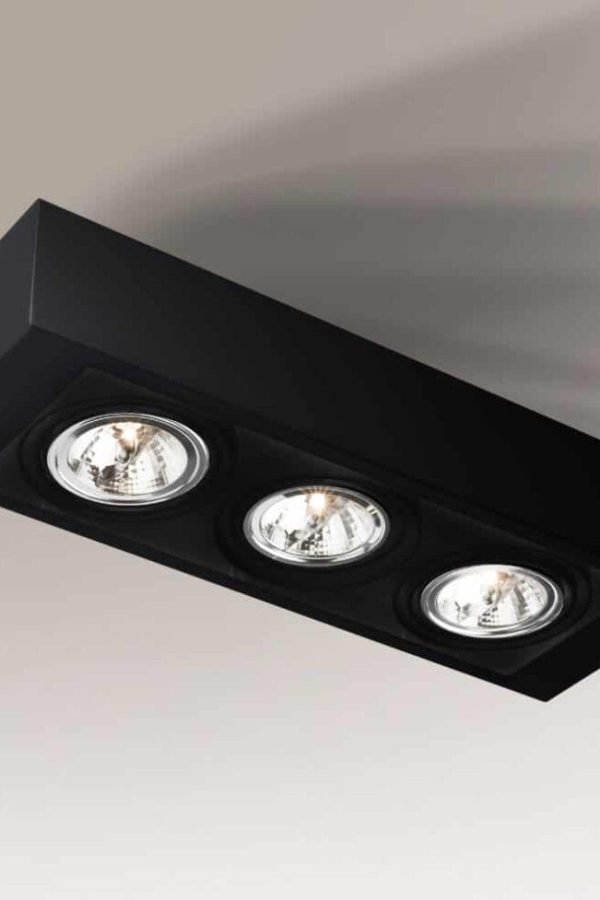 Shilo Uto plafonska lampa crna (100 mm)