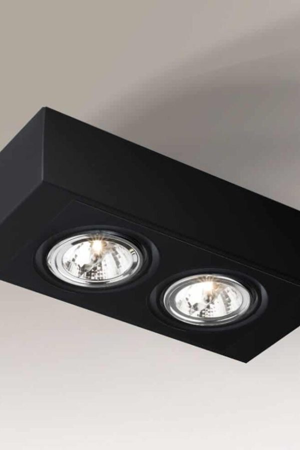 Shilo Uto plafonska lampa crna (100 mm)