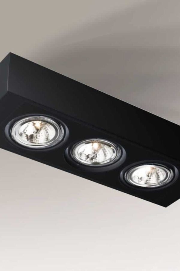 Shilo Uto plafonska lampa crna (100 mm)