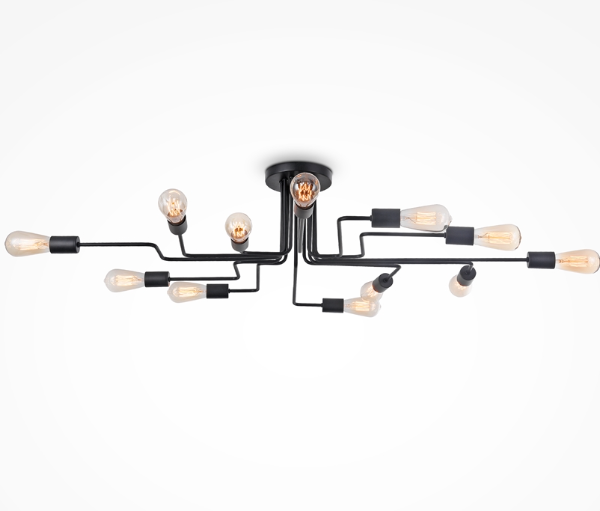 Maytoni Gilbert unutrašnja plafonska lampa crna 60W
