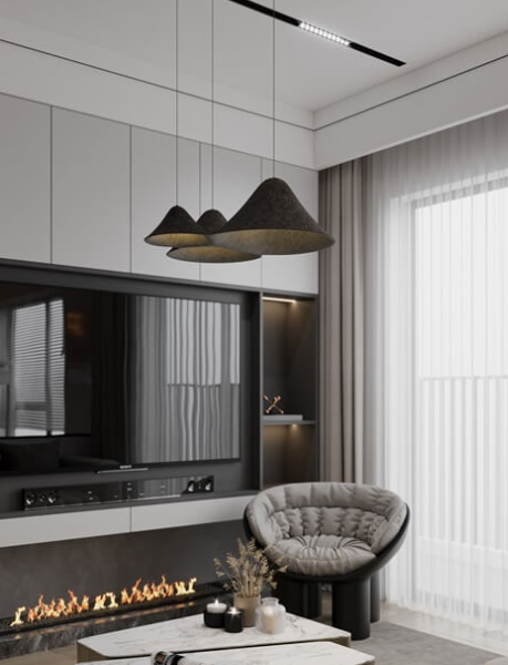 MaxLight BELLMOND Crna – Grey Visilica