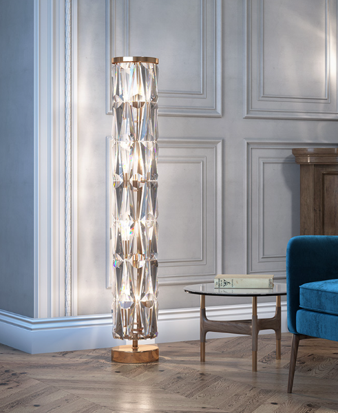 Maytoni Puntes podna lampa zlatna-staklo E14x8 60W