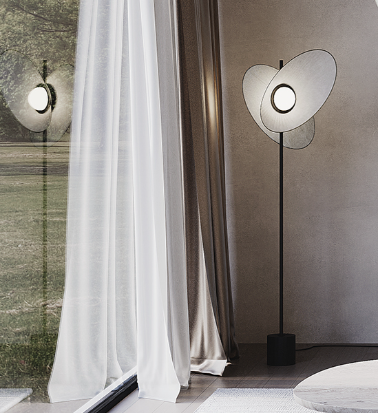 Maytoni Evolution unutrašnja podna lampa crna 3000K 12W