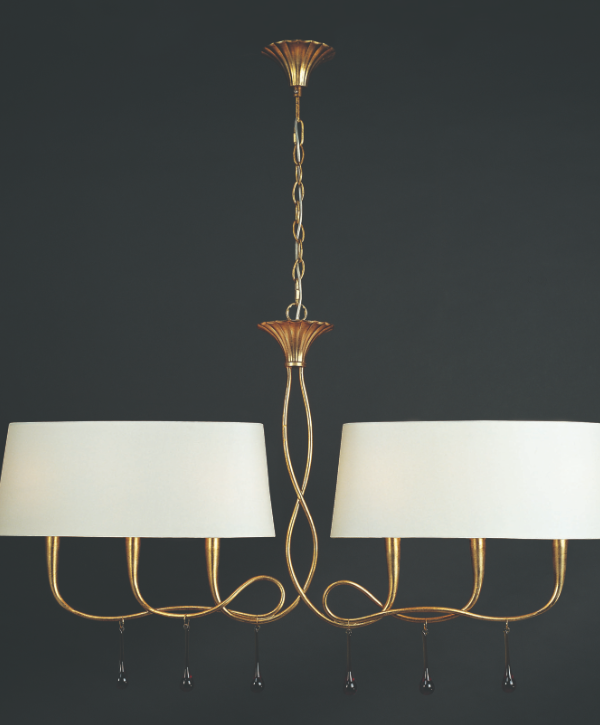 Mantra Paola Visilica zlatna 6xE14 20W širina 101cm
