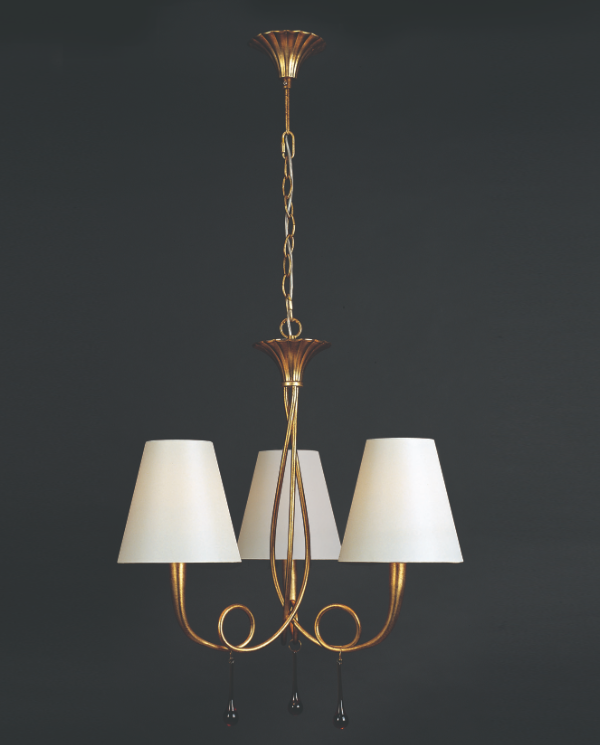 Mantra Paola Visilica zlatna 3xE14 20W prečnik 55cm