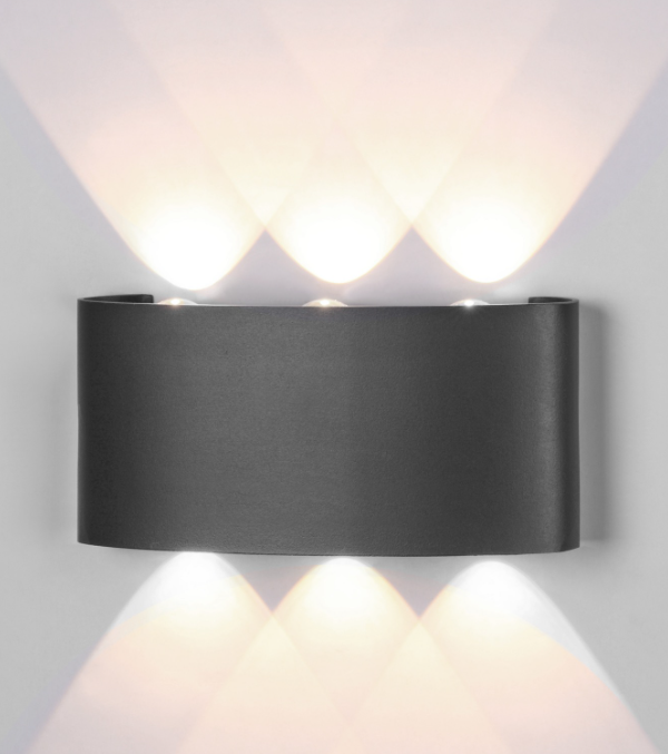 Mantra Arcs Fasadna lampa tamno siva led 6W 3000K