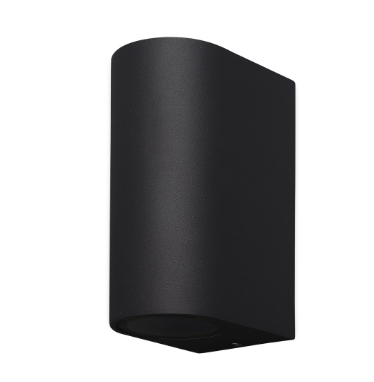 Mantra Kandanchu Fasadna lampa crna pesak 2xGU10 10W visina 9.5cm