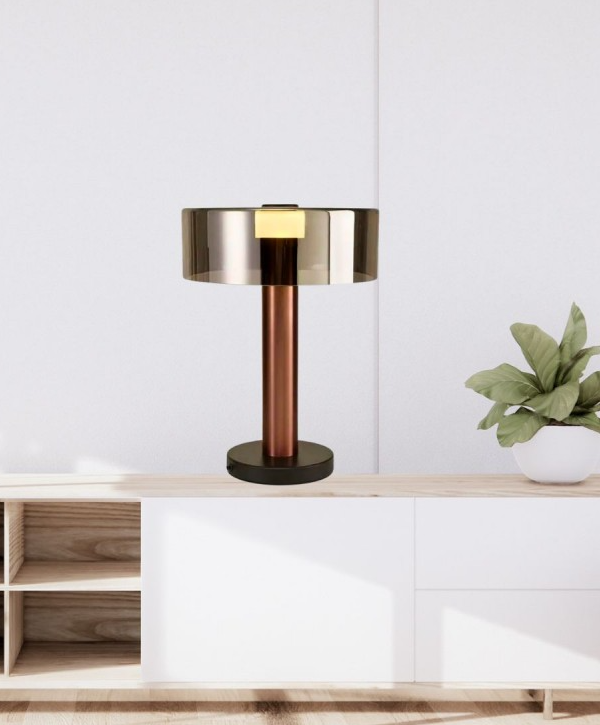 Mantra Gin Stona lampa zlatna/crna 1xGU10 12W visina 45cm