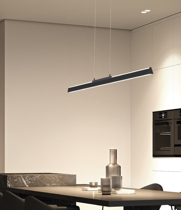 Mantra Lineal tehnička visilica led 36W 3000K crna