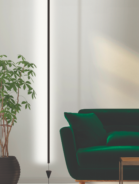 Mantra Vertical Podna lampa crna led 36W 3000K dimabilna visina max 350cm