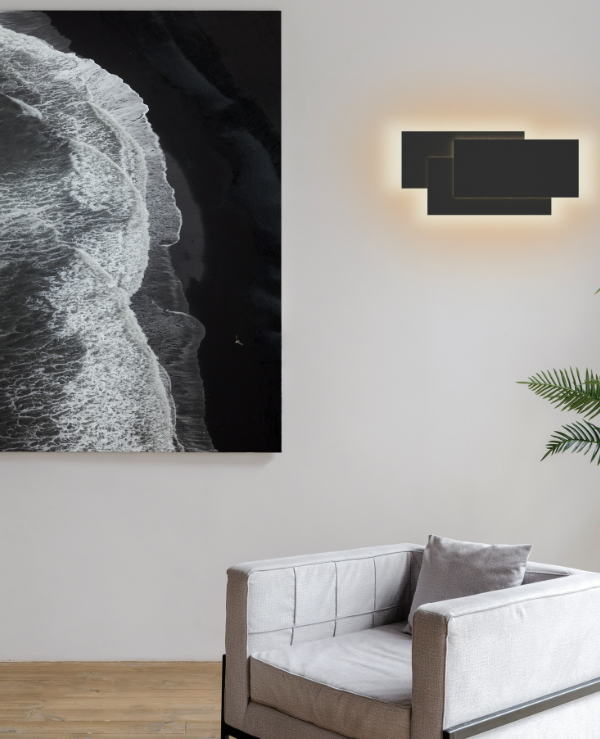 Mantra Tahiti Zidna lampa crna led 12W 3000K 26cm