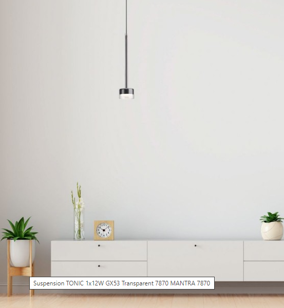 Mantra Tonic Visilica staklo 1xGX53 12W