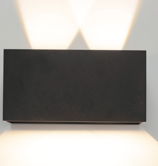 Mantra Davos Fasadna lampa crna pesak led 24W 3000K