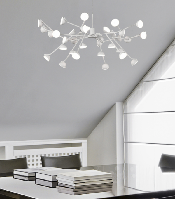 Mantra Adn Visilica bela led 100W 7250lm 3000K dimabilna prečnik 74cm
