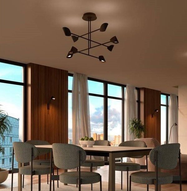 Mantra Capuccina plafonska lampa crna