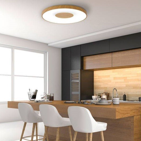 Mantra Coin Plafonska lampa drvo led 80W 4000K dimabilna