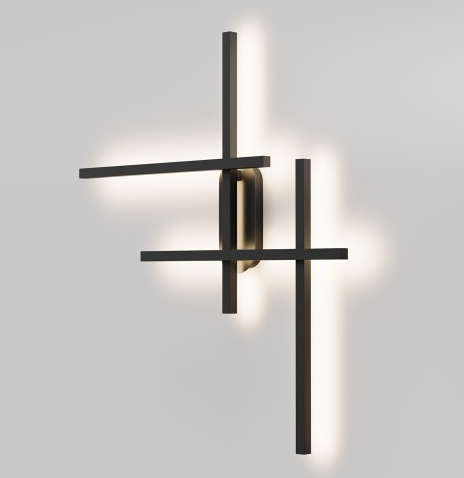 Maytoni Halo unutrašnja zidna lampa crna 24W
