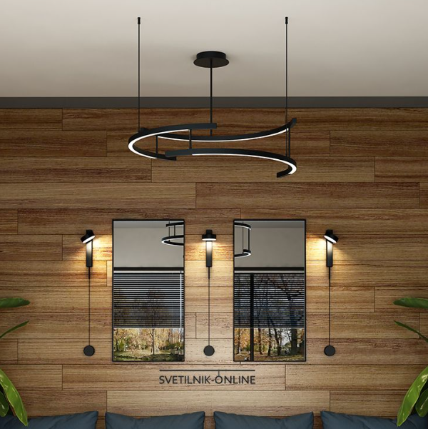 Maytoni Line unutrašnja visilica crna 4000K 52W