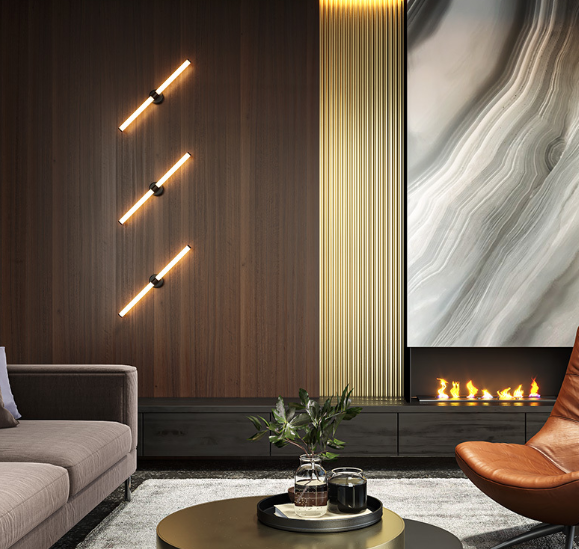 Maytoni Axis zidna lampa crna-bela 3000K 16W