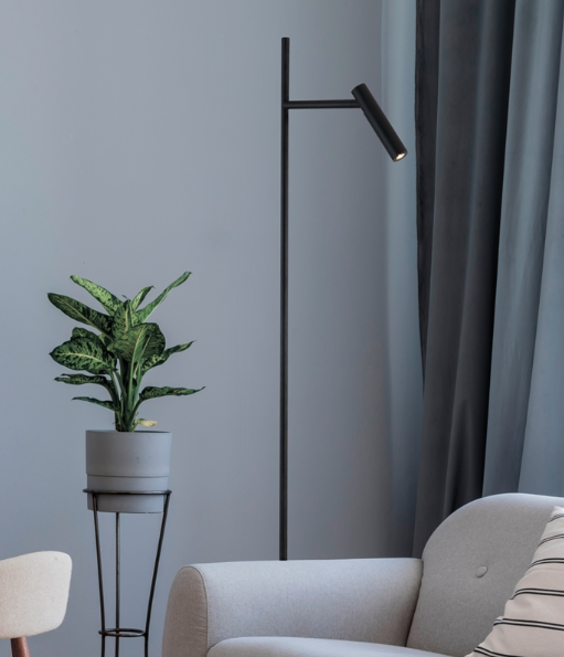 Maytoni Estudo unutrašnja podna lampa crna 3000K 11W