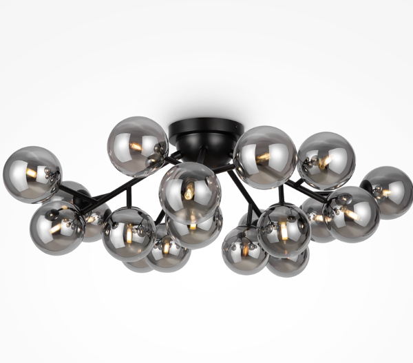 Maytoni Dallas plafonska lampa crna-dim staklo G9x20 28W
