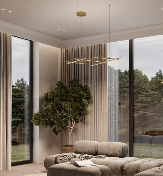 Maytoni Radiance visilica zlatna