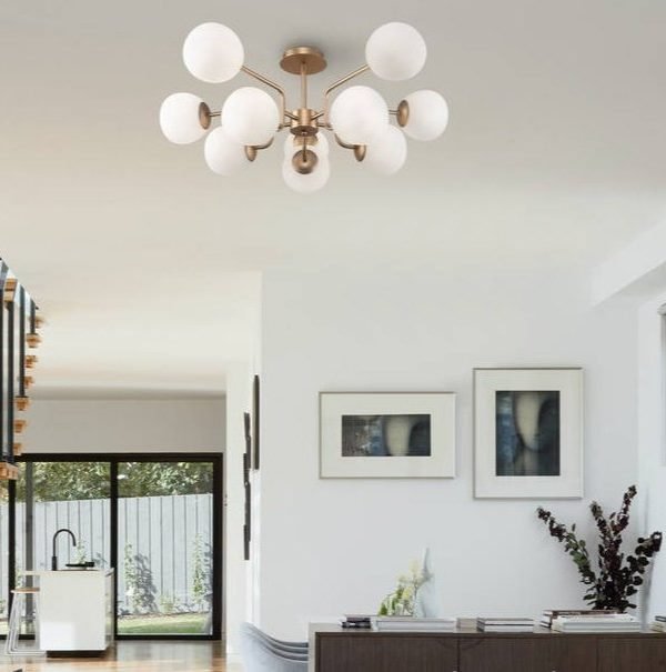 Maytoni Erich visilica mesing-bela E14x10 40W