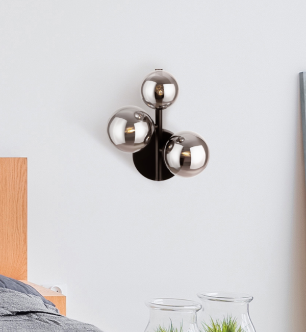 Maytoni Dallas zidna lampa crna-dim staklo G9x3 28W
