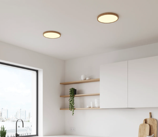 Nordlux Oja 29 2700K 3-step plafonska lampa folija od drveta