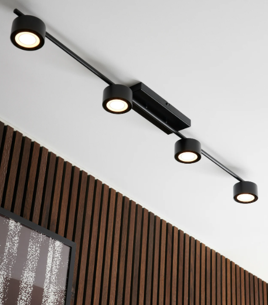 Nordlux Clyde 4-Rail reflektor nadgradna rasveta crna