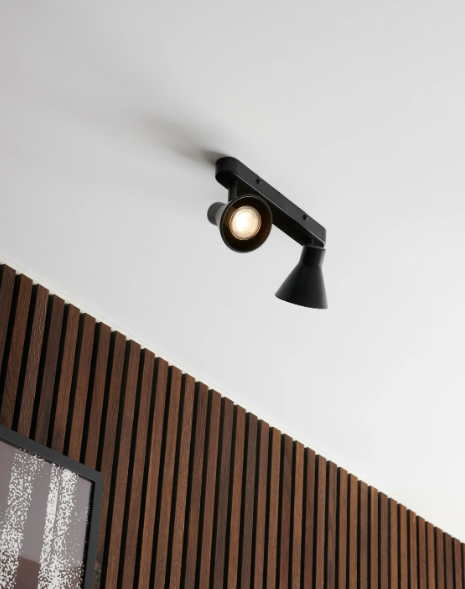 Nordlux Eik 2-Spot reflektor nadgradna rasveta crna