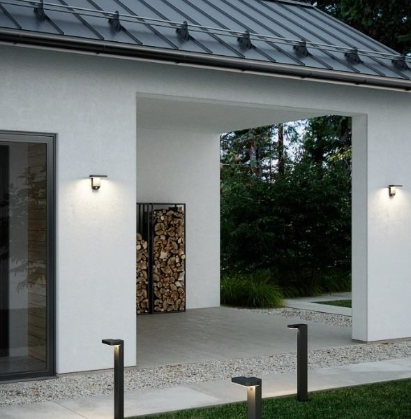 Nordlux Rica Square Solar spoljašnja zidna lampa crna