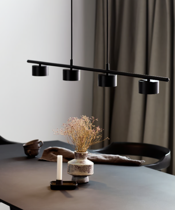 Nordlux Clyde 4-rail visilica crna