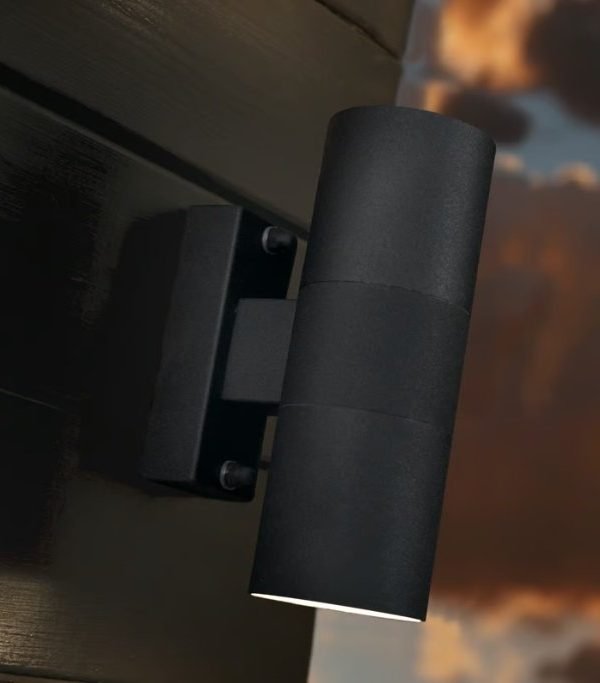 Nordlux Tin Double spoljašnja zidna lampa crna