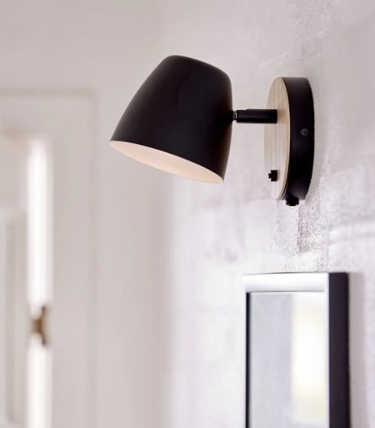 Nordlux Theo zidna lampa crna