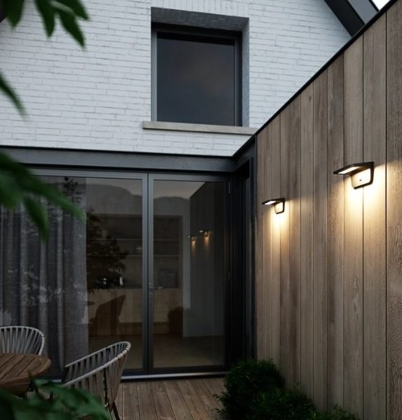Nordlux Agena Solar spoljašnja zidna lampa crna