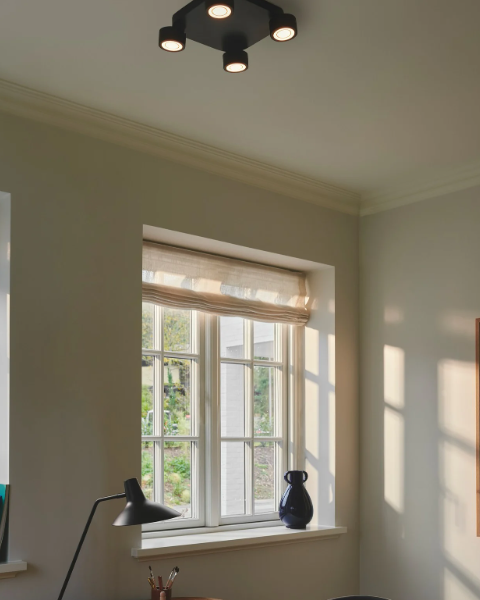 Nordlux Clyde 4-spot plafonska lampa crna