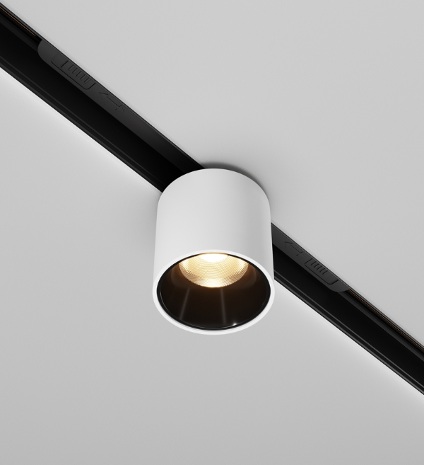 Maytoni Alfa S Exility magnetni šinski reflektor crni 3000K 7W 50°