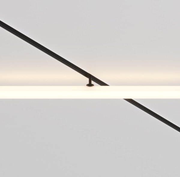 Maytoni LARC Exility magnetni šinski reflektor crni 3000K 25W 360°
