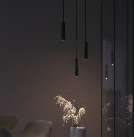 Maytoni Focus LED magnetna šinska visilica crna 4000K 12W 24°